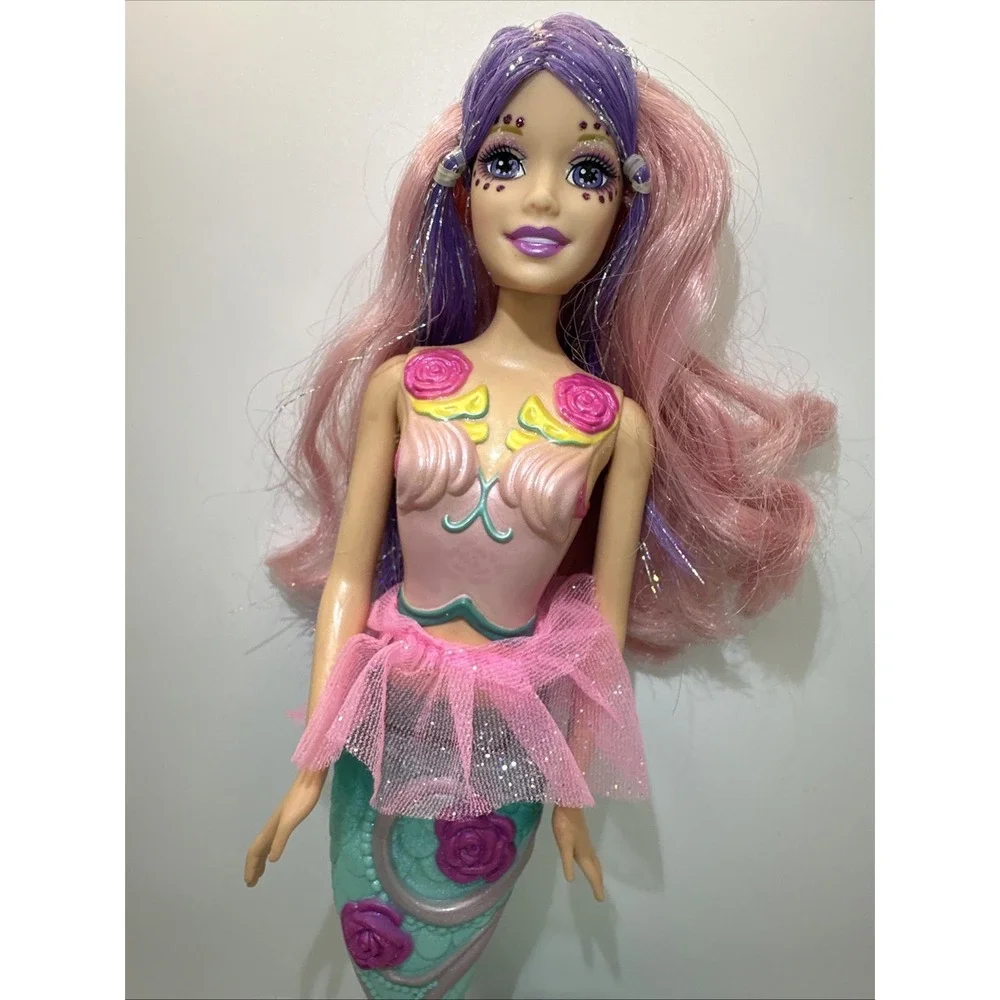 Barbie Fairytopia Mermaidia Shella Mermaid Doll 2005 Complete Skirt Wand
